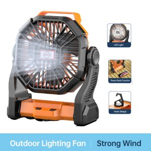 Outdoor Fan with Power Bank and LED Light X23