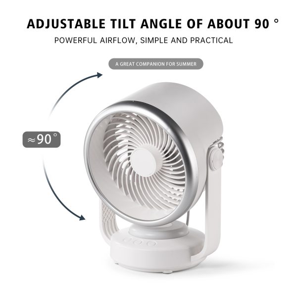 Adjustable Oscillating Desktop Circulation Fan N701Y - Image 3